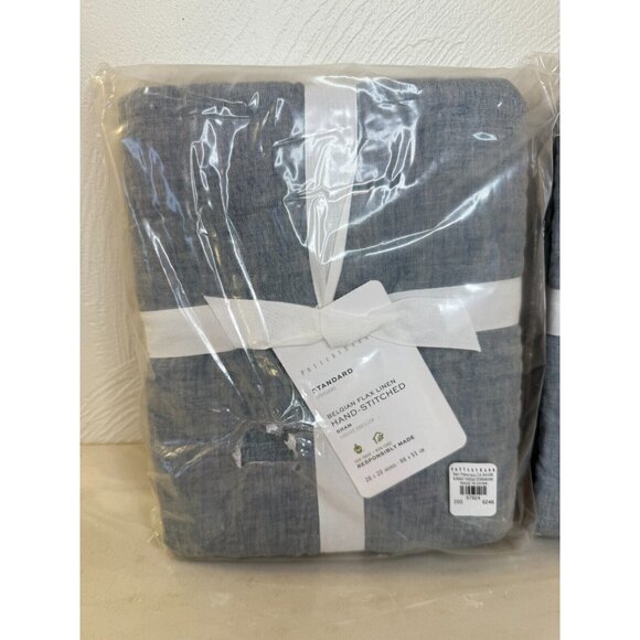 Pottery Barn Belgian Flax Linen Hand-Stitched Quilted Standard‎ Sham Set Of 2 - Picture 4 of 9